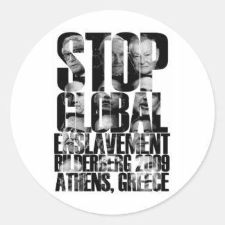 Bilderberg (ANTINWO-Krieg) Runder Aufkleber