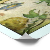 Bilderbücher im Winter Blue Border Poster (Ecke)