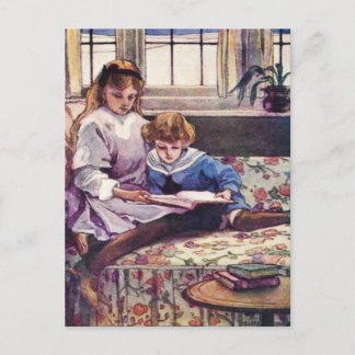 Bilderbücher im Winter Fine Art Postcard Postkarte