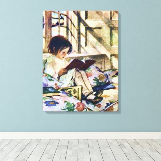 Bilderbücher im Winter Leinwanddruck (Insitu (Holzboden))