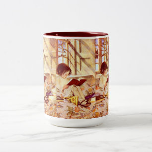 Bilderbücher im Winter-Mug Zweifarbige Tasse
