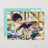 Bilderbücher im Winter Postkarte (Vorne/Hinten)