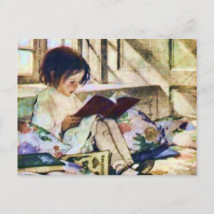 Bilderbücher im Winter Postkarte