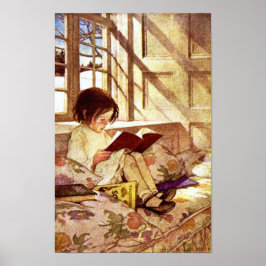 Bilderbücher im Winter von Jessie Willcox Smith Poster