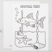 Bilderbuchseite zum Leben in der See (Vorne/Hinten)