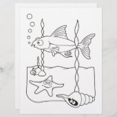 Bilderbuchseite zum Leben in der See (Vorne/Hinten)