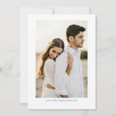 Bilderrahmen für blaue Wappen, Kalligrafieschrift Einladung (Rückseite)