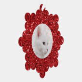 Bilderrahmen für den traditionellen roten Glitzer Ornament Karte (Rechts)