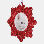 Bilderrahmen für den traditionellen roten Glitzer Ornament Karte (Linke Ecke)