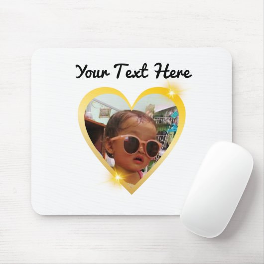 Bilderrahmen für Gold Heart Mousepad (Mit Mouse)