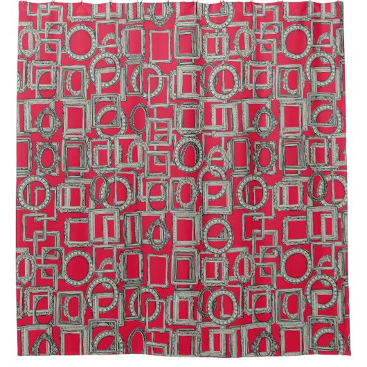 Bilderrahmen in Knochenrot Duschvorhang (Vorderseite)