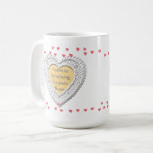 Bilderrahmen mit kleinen Herzen Kaffeetasse (Vorderseite Links)