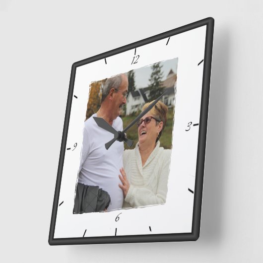Bilderrahmen-Uhr Quadratische Wanduhr (Winkel)