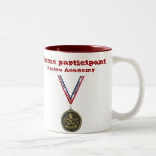 Bildet die Ton-Tasse Teilnehmer sml Rotes 2 Zweifarbige Tasse