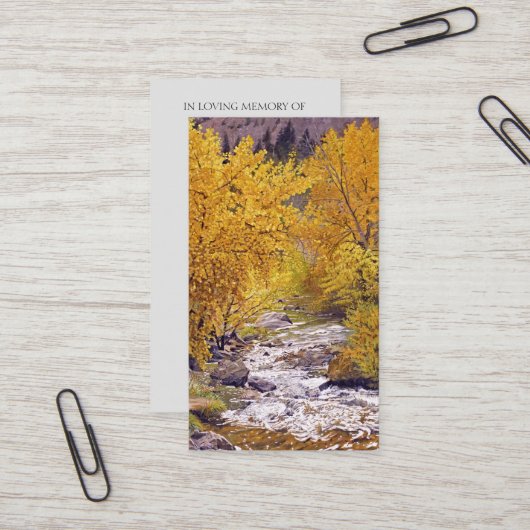 Bildfeier zur Lebensmerkmal-Karte Visitenkarte (Vorderseite/Rückseite Beispiel)