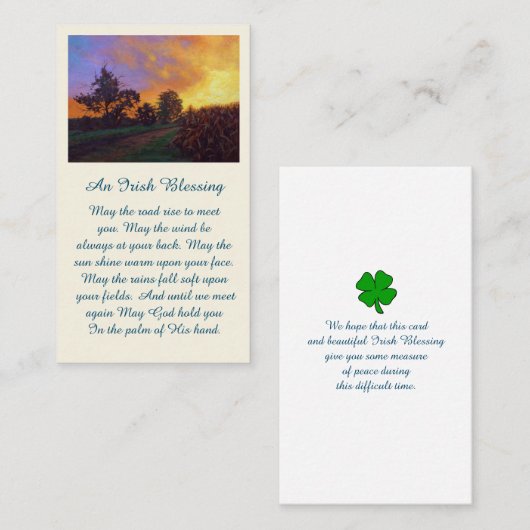 Bildfeier zur Lebensmerkmal-Karte Visitenkarte (Vorne/Hinten)