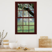 Bildfenster von Kirschblüten Illusion #2 von 3 Poster (Küche)