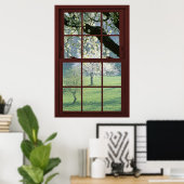 Bildfenster von Kirschblüten Illusion #2 von 3 Poster (Heimbüro)