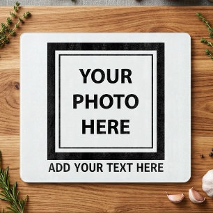 Bildfoto & Text hinzufügen – Anpassen Schneidebrett