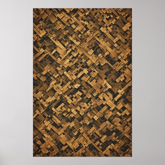 Bildgearbeitete Geometrie: Eine Abstrakte Textur Poster (Vorne)