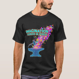 Bildgebung in Pixel geformt T-Shirt