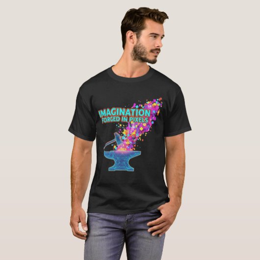 Bildgebung in Pixel geformt T-Shirt (Vorne ganz)