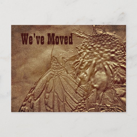 Bildgezeichnete Schmetterling neue Adresse verschi Ankündigungspostkarte (Vorderseite)