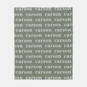 Bildgrüner einfacher Personalisierter Repetiername Fleecedecke (Vorderseite)