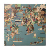 Bildhafte Karte der Welt Fliese (Vorderseite)