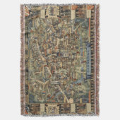 Bildhafte Karte von Cambridge, England Decke (Vorderseite Vertikal)