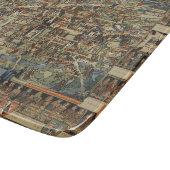 Bildhafte Karte von Cambridge, England Schneidebrett (Ecke)