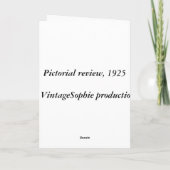 Bildhafter Review, 1925 Karte (Rückseite)