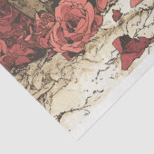 Bildhauerei und Rote Rose Seidenpapier (Ausschnitt)