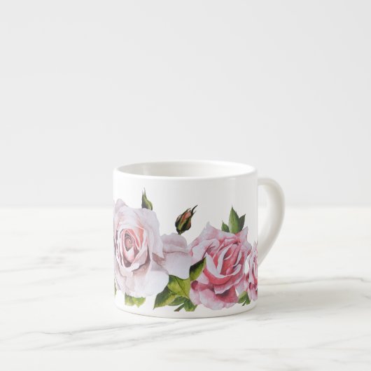 Bildhauerische Rose auf der Espresso-Tasse Espressotasse (Vorderseite Rechts)