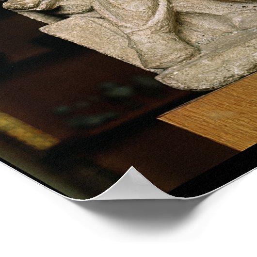 Bildhauerkunst einer Dreifach-Mutter-Gottheit Poster (Ecke)