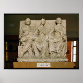 Bildhauerkunst einer Dreifach-Mutter-Gottheit Poster (Vorne)