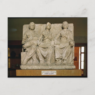 Bildhauerkunst einer Dreifach-Mutter-Gottheit Postkarte