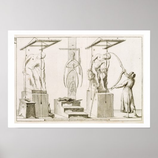 Bildhauerstudio, c.1800 (Gravieren) Poster (Vorne)