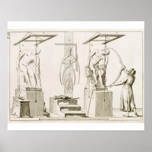 Bildhauerstudio, c.1800 (Gravieren) Poster (Vorne)