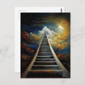 Bildhauertreppe von Religion und Nachleben zum Him Postkarte (Vorne/Hinten)