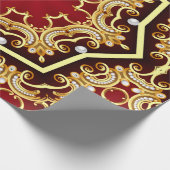 Bildhintergrund mit Perle und Gold Geschenkpapier (Ecke)