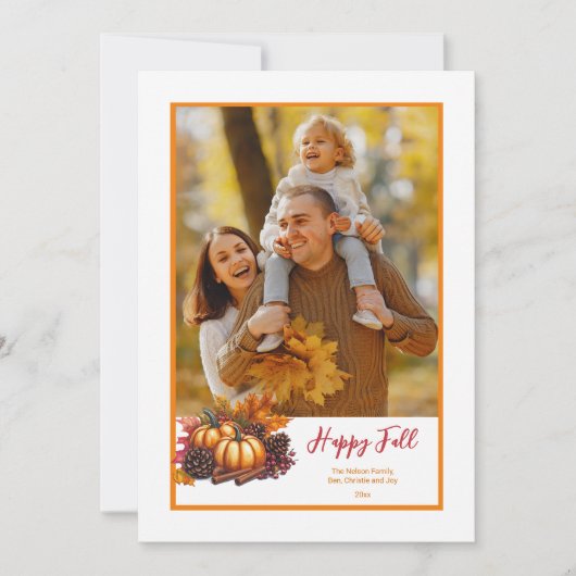 Bildkarte fallen feiertagskarte (Vorderseite)