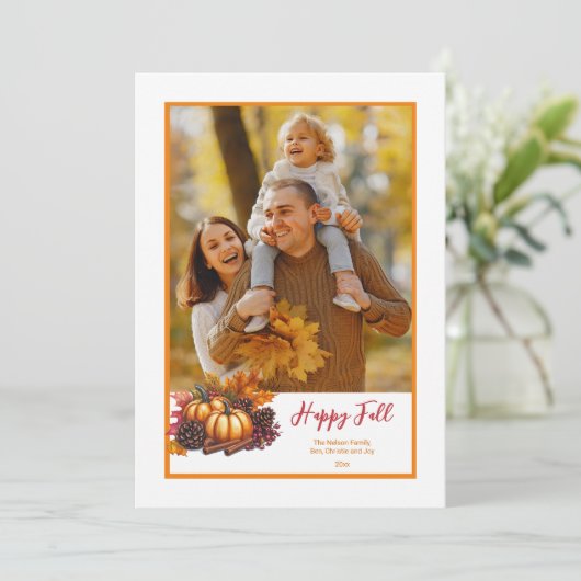 Bildkarte fallen feiertagskarte (Stehend Vorderseite)