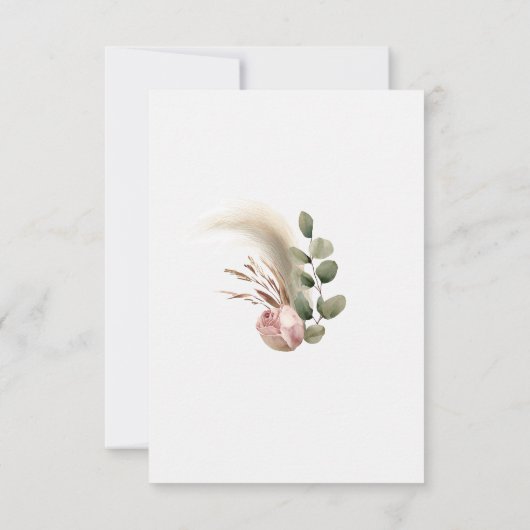 Bildkarte für Fall-Floral-Trauzeugin Einladung (Rückseite)