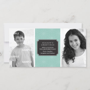 Bildkarte für gepunktete Blumenrahmen Feiertagskarte