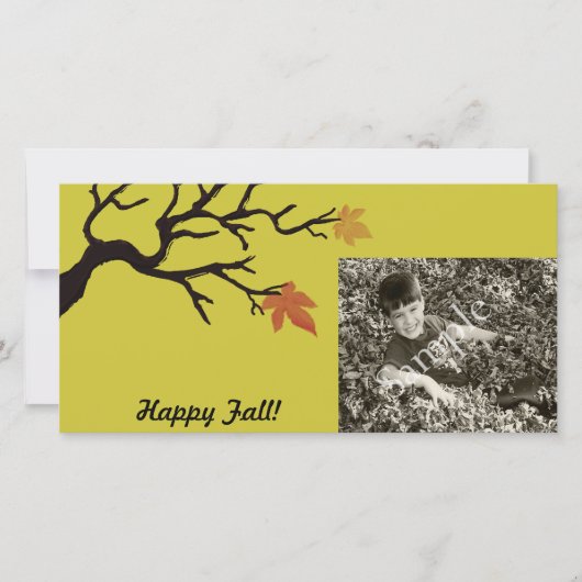 Bildkarte für Herbst-Feier (Vorderseite)