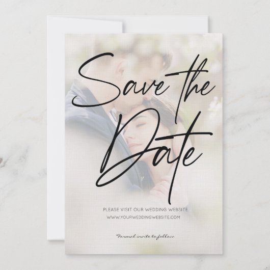 Bildkollektion mit Handschrift Save The Date (Rückseite)