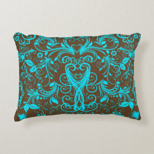 Bildlauf, Aqua Blue-Accent Pillow Zierkissen