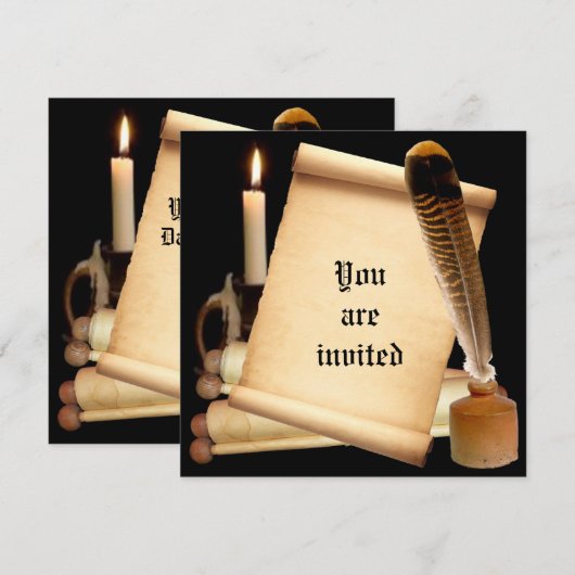 Bildlaufeingabevorlage Einladung (Vorne/Hinten)