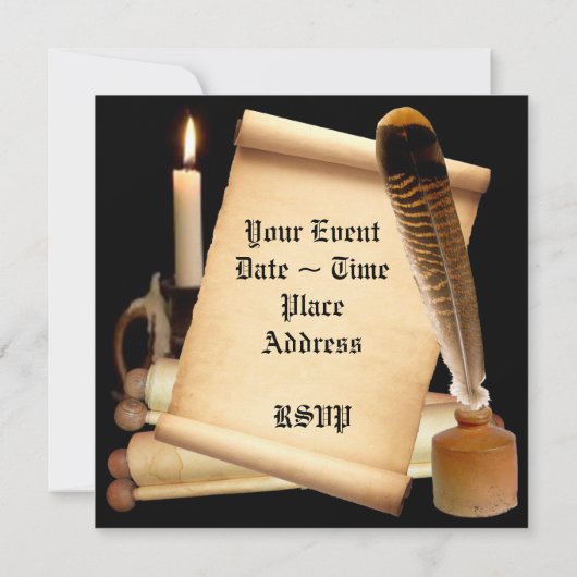 Bildlaufeingabevorlage Einladung (Rückseite)